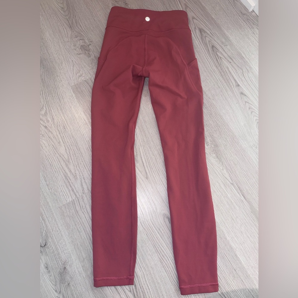 Lululemon Like New Red Leggings Size 2